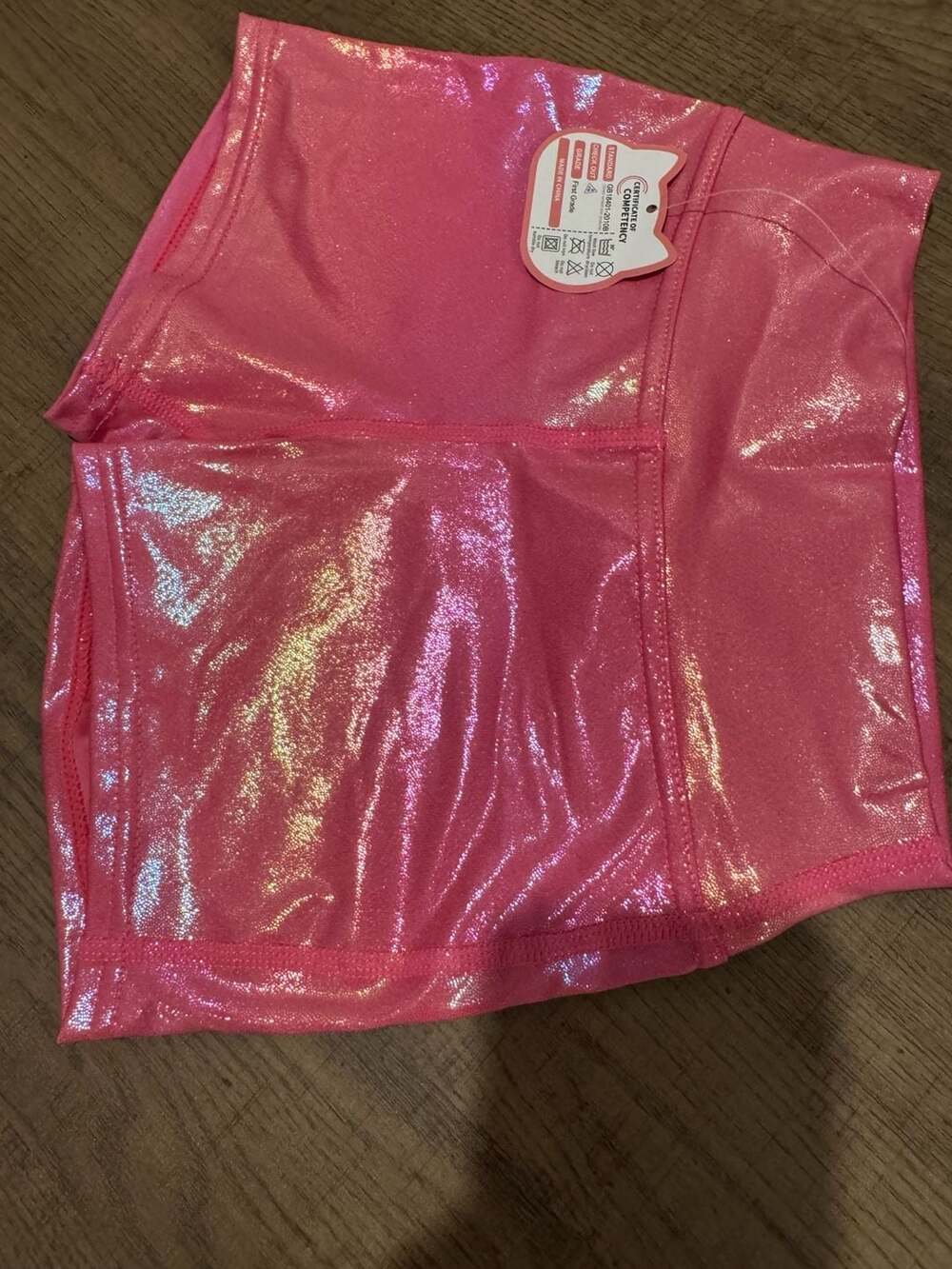 NWT Axis Foil Booty Shorts Gripper Elastic Various Colors Child  Metallic